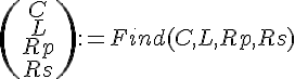 https://www.cyberforum.ru/cgi-bin/latex.cgi?\begin{pmatrix}C\\ L\\ Rp\\Rs\end{pmatrix}:=Find(C,L,Rp,Rs)