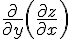 https://www.cyberforum.ru/cgi-bin/latex.cgi?\frac{\partial }{\partial y}\left( \frac{\partial z}{\partial x}\right)