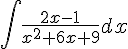 https://www.cyberforum.ru/cgi-bin/latex.cgi?\int\frac{2x-1}{x^2+6x+9}dx