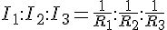 https://www.cyberforum.ru/cgi-bin/latex.cgi?I_1 : I_2 : I_3 = \frac {1} {R_1} : \frac {1} {R_2} : \frac {1} {R_3}