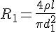 https://www.cyberforum.ru/cgi-bin/latex.cgi?R_1= \frac {4 \rho l}{ \pi d_1^2}