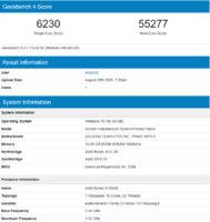 Geekbenck4 
https://browser.geekbench.com/v4/cpu/15722451